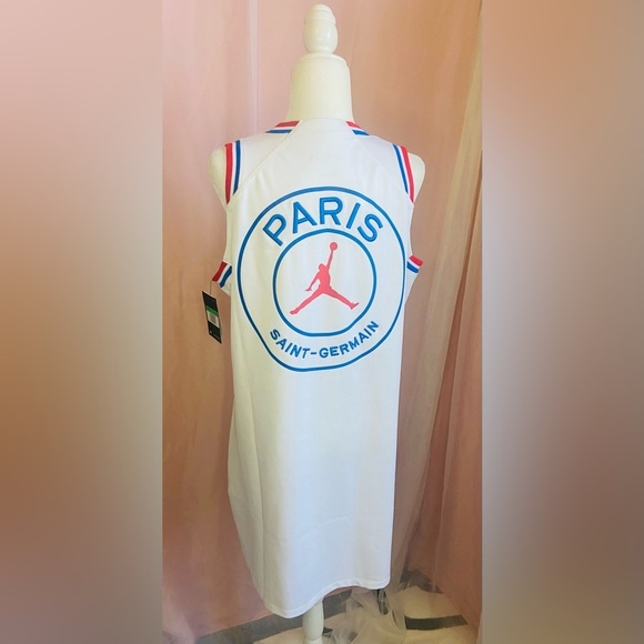 Jordan x Paris Saint Germain Dress Hyper White Nike Size XL Jersey Dress BB176 - Picture 4 of 10
